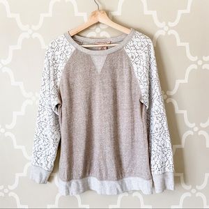 🔥Philosophy Long Sleeve Cream Lace Pullover